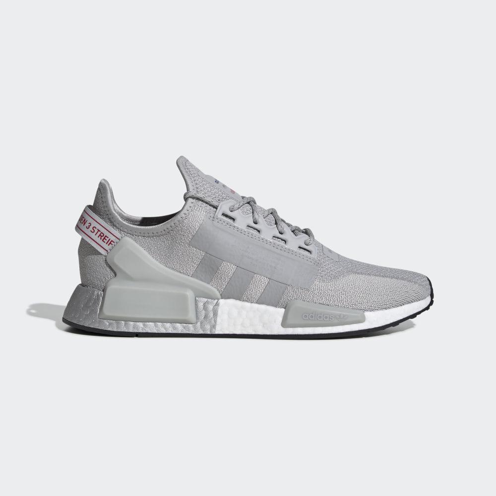 Adidas Men's NMD_R1 V2 Originals Shoes Grey/Silver Metal/Black Ireland FW5328